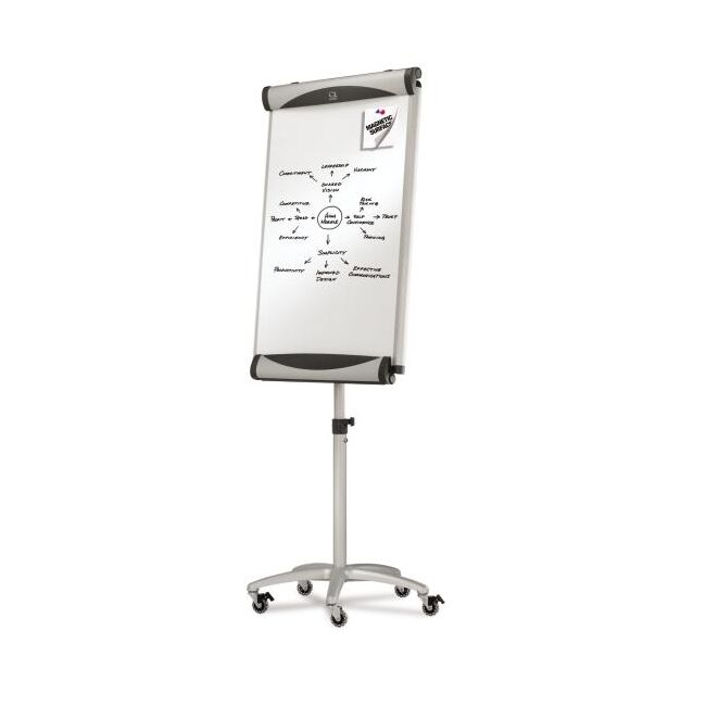 Quartet® Euro™ Magnetic Porcelain Total Erase® Mobile Easel
